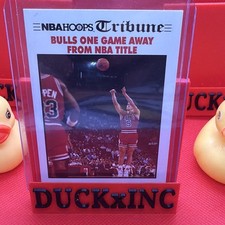 Bulls vs Lakers 1991 NBA Hoops NBA Finals Tribune #541 One Game Away Card