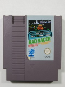 RAD RACER NINTENDO NES PAL-B FAH (COMPLETE WITH 3-D GLASSES - GOOD CONDITION)