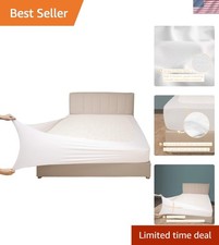 Box Spring Cover Wrap Around Bed Skirt Alternative Queen White Microfiber