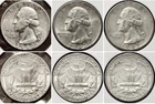 1943 P & D & S Set of 3 Washington Silver Quarters from All Mints AU+++