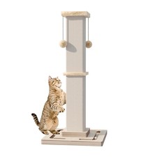 Large Cat Scratching Post, 32 Inch Tall Heavy Duty Scratching Post with Track...