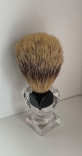 Vintage Made Rite Shaving Brush Lucite Handle Pure Badger #62 USA