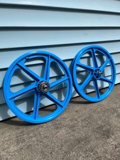 Skyway Old School 20 Inch Tuff Wheels Mags Rims Bmx New 6 Spoke Ogk Mag Aqua
