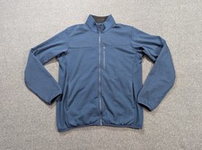 Uniqlo Jacket Mens Medium Teal Blue Full Zip Pockets Outdoor Hiking