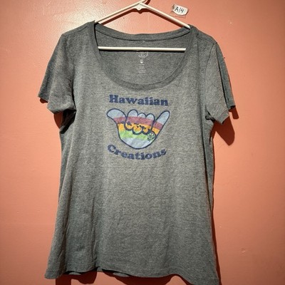 Hawaiian Island Creations Womens TShirt 2XL Double Extra Large Gray Lightweight