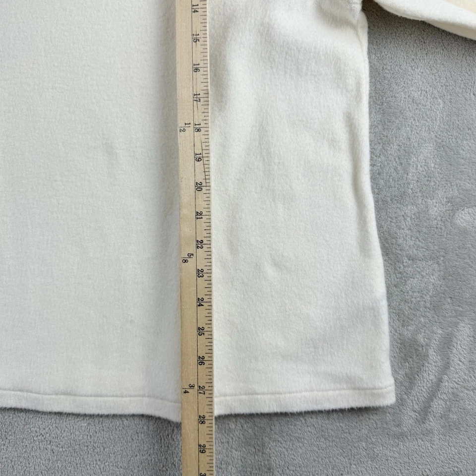 Suéter Madewell Para Mujer 2X Crema Cepillado Vellón Manga Abullonada Suave Minimalista Foto 4 de 4