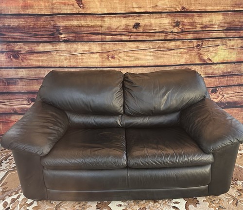 Black Leather Loveseat Couch – Local Pickup – Matching Set