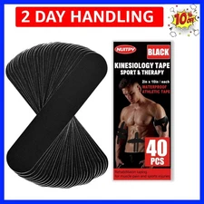 40PCS Precut Kinesiology Tape Strips, 2 inch x 10 inch Athletic Tape, Kinetic...