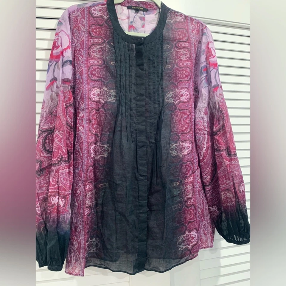 Blusa floral Kobi Halperin Jodie medios mixtos romántica femenina talla XL Foto 4 de 4
