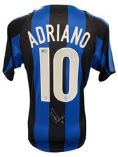 ADRIANO SIGNED INTER MILAN 2004/05 HOME INTERNAZIONALE SHIRT (ACG CERT AG17331)