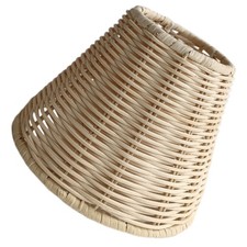 Retro Rattan Lampshade: Replacement Pendant Light Cover - E27 Woven Small