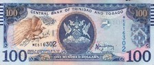 #Central Bank of Trinidad and Tobago 100 Dollars 2006 P-51 XF Port of Spain