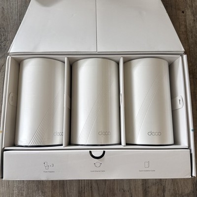 TP-Link Deco BE10000 BE63 Wi-Fi 7 Whole Home Mesh System 3-Pack   open box 