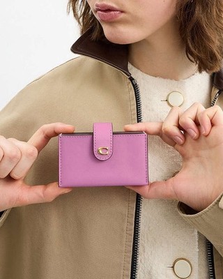 ❤️Coach Essential Multi Card Holder - CAO10 Fuschia Pink Brass