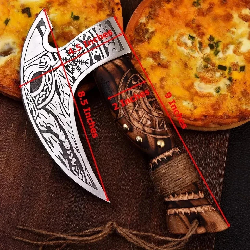 Viking Pizza Cutter Axe Carbon Steel Kitchen Tool with Ash Wood Handle | Gift AU
Opens in a new wind