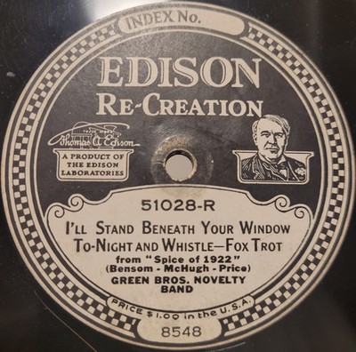 Edison 51029 Green Bros. Kaplan's Melodists I Love Sweet Angeline 78 RPM