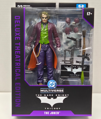 THE JOKER Dark Knight Trilogy McFarlane Deluxe Theatrical Edition