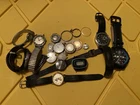Vintage Watch Lot Timex Swiss Army Fossil Mechanical Quartz Parts Repair Mens