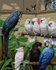 Orchidea Needlepoint canvas for halfstitch without yarn after Henry Stacy Mar...