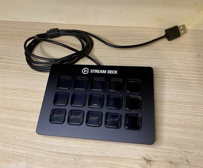 Elgato Stream Deck 15-Key Programmable Keypad Macro Pad, Wired USB, Black