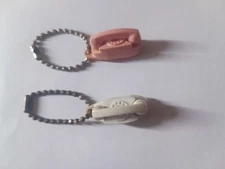2 Vintage 60s THE PRINCESS PHONE Keychain Phone Keychain