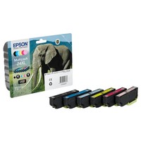Epson 24XL / T2438XL (Elefant) Schwarz, Cyan, Magenta, Gelb, Light Cyan,...