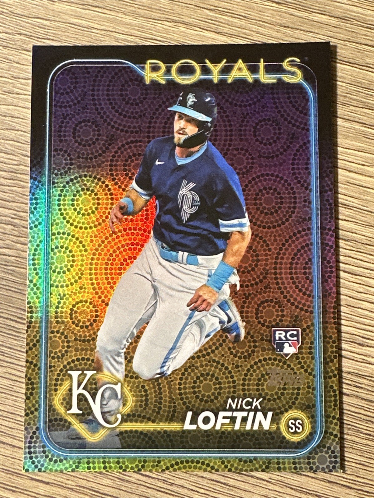 2024 Topps Series 2 #506 Nick Loftin RC Rookie Holiday Foil Parallel Royals