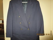 MEN'S PIERRE CARDIN DOUBLE BREASTED NAVY BLUE JACKET--- T 13-2A