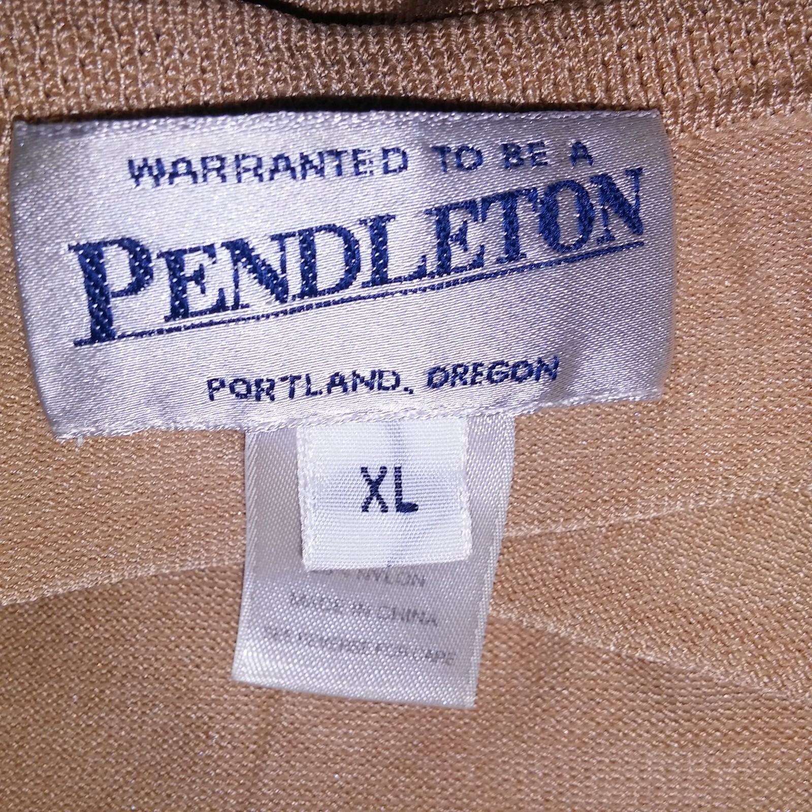 Pendleton Sweater XL Solid Beige Short Sleeve Cre… - image 7