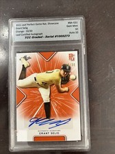 2021 Leaf Perfect Game Grant Selig Orange Auto TCC Graded Gem Mint 10