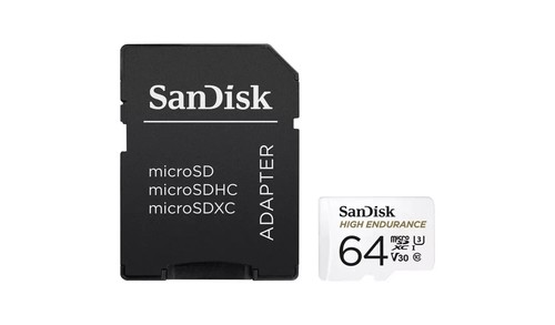 SanDisk SDSQQNR-064G-GN6IA High Endurance 100MBs MicroSD Memory Card - 64GB - Picture 3 of 4