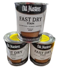 Wood Stain 1-QT Oil-Based, Provincial (Brown), Old Masters 60504 Fast Dry 3-PACK