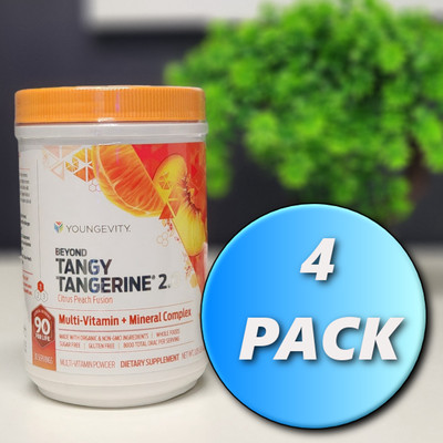 Youngevity Dr. Wallach Beyond Tangy Tangerine 2.0 Powder (4 Pack)