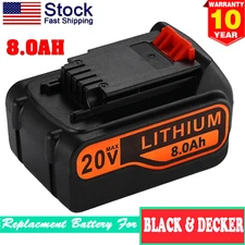 8.0Ah 20-Volt LB2X4020 Battery FOR Black & Decker 20V MAX Lithium LBXR20 LBX20
