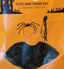 Halloween Spider Costume Set Spider Skirt Set with Headband and Magic Wand 3Y