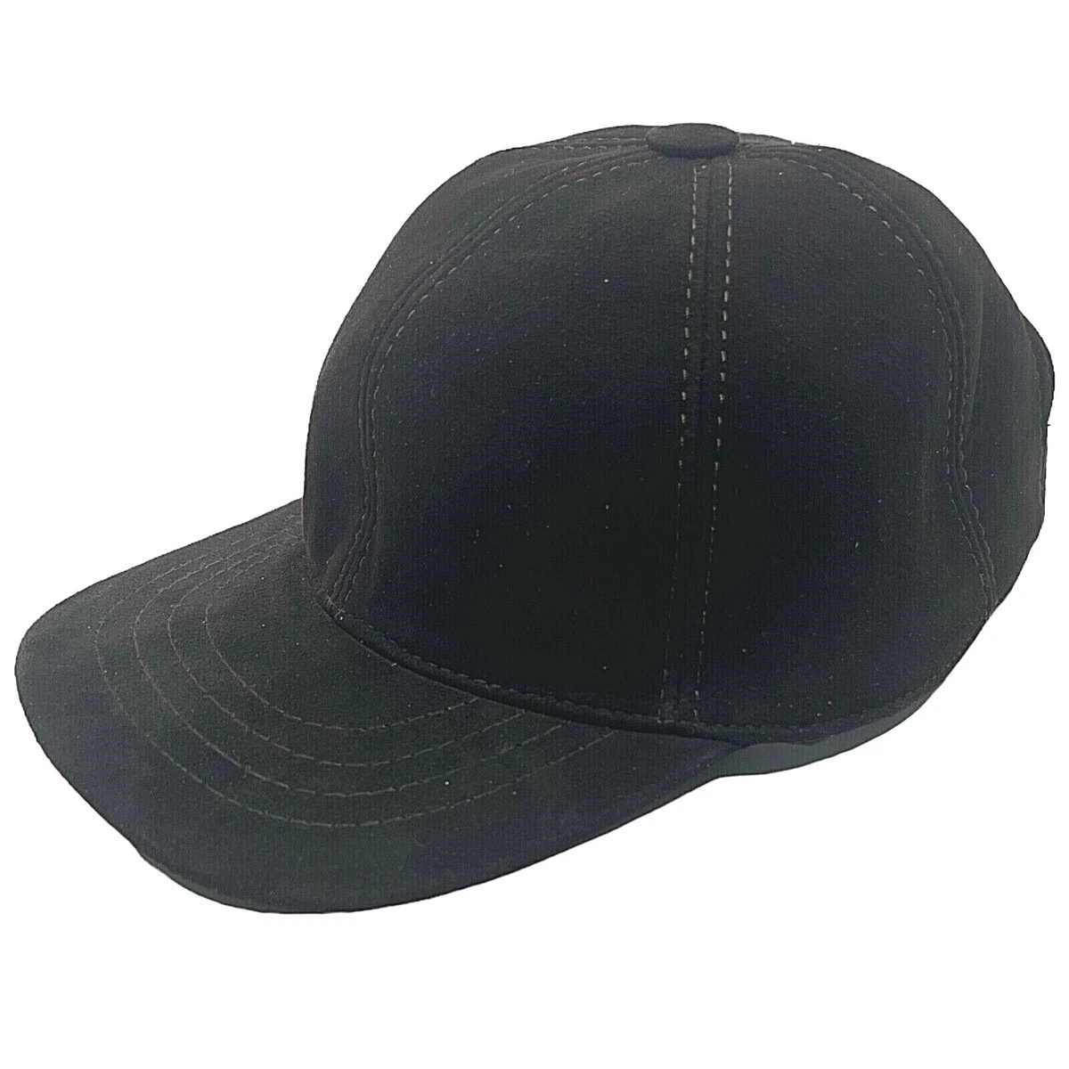 Suede leather sales baseball cap