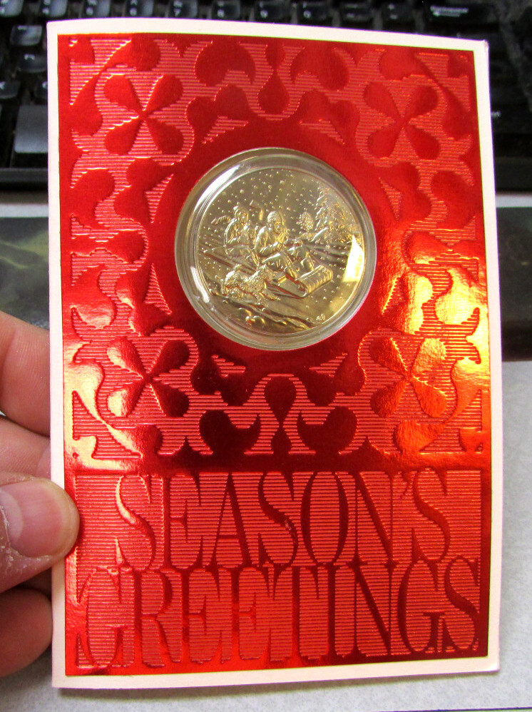 NEW Franklin Mint Collectors Token coin & card 1970