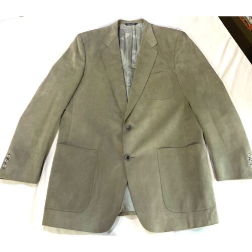 Tailor Made by Crofton Suit Jacket Sport Coat Western Rancher Fine Ultra Suede - Afbeelding 1 van 7