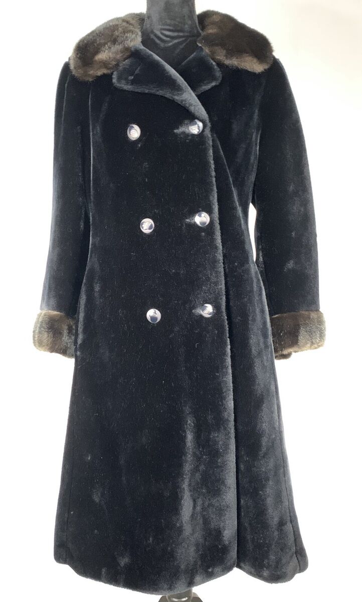 Vintage Black Faux Fur Coat Ultra-Seal Sportowne New York Vintage Black Faux Fur Coat Ultra-Seal Sportowne New York