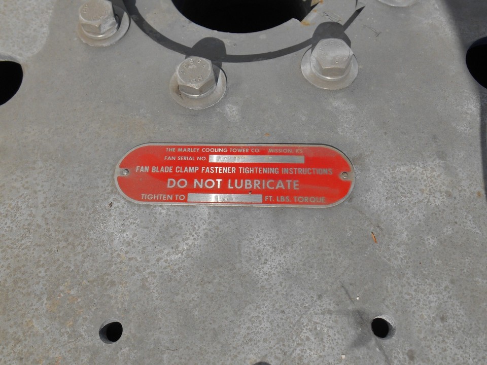 Marley Cooling Tower 78in Fan Hub 12 Blades eBay