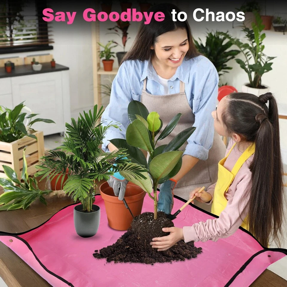 WORKPRO 39.5"X 31.5" Repotting Mat Thickened Waterproof Soil Change Potting Mats - Image 3 of 4