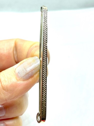 Vintage 9CT Gold Front Sterling Silver Tie Pin - Picture 4 of 11