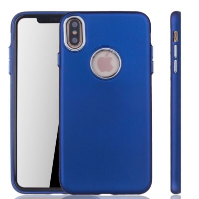 Apple iPhone XS Max Hülle Case Handy Cover Schutz Tasche Schutzhülle Bumper Blau