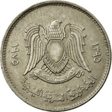 [#681243] Münze, Libya, 20 Dirhams, 1975/AH1395, SS, Copper-Nickel Clad Steel, K