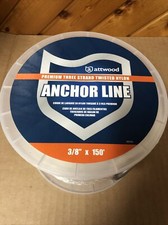Attwood Premium 150' x 3/8"D White Nylon Twisted Anchor Line w Snap Hook