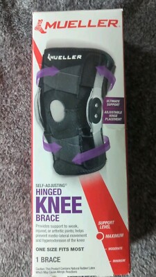 Mueller Self Adjusting Hinged Knee Brace Support One Size Fits Most  Open Box