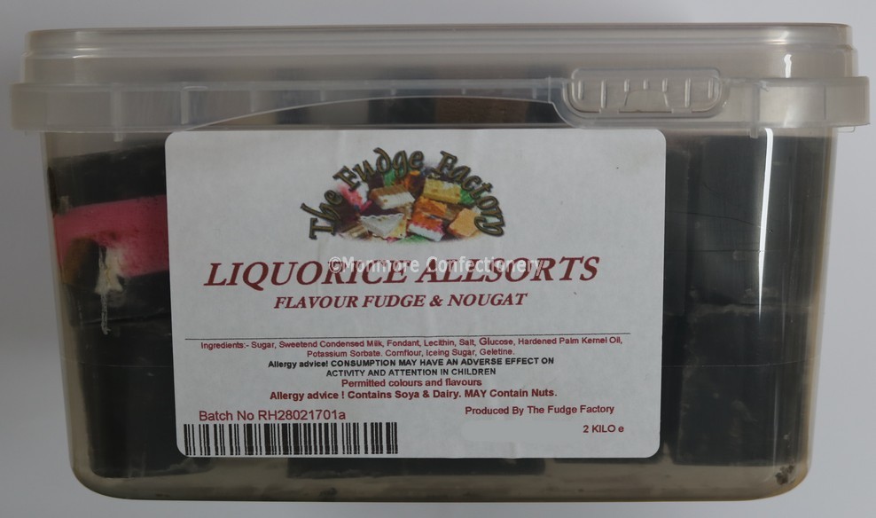 Fudge Factory Liquorice Allsorts Full Fudge Tub 2kg Gift eBay