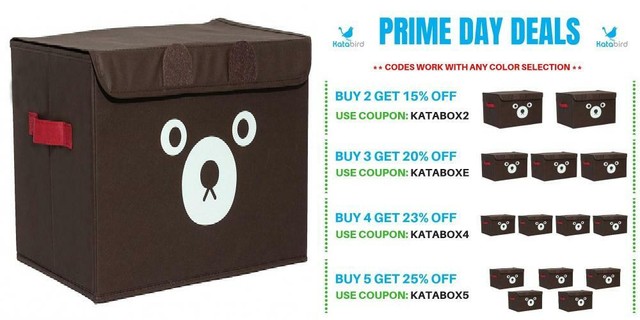 Katabird Storage Bin for Toy Storage, Collapsible Chest Box, Toys Brown | eBay