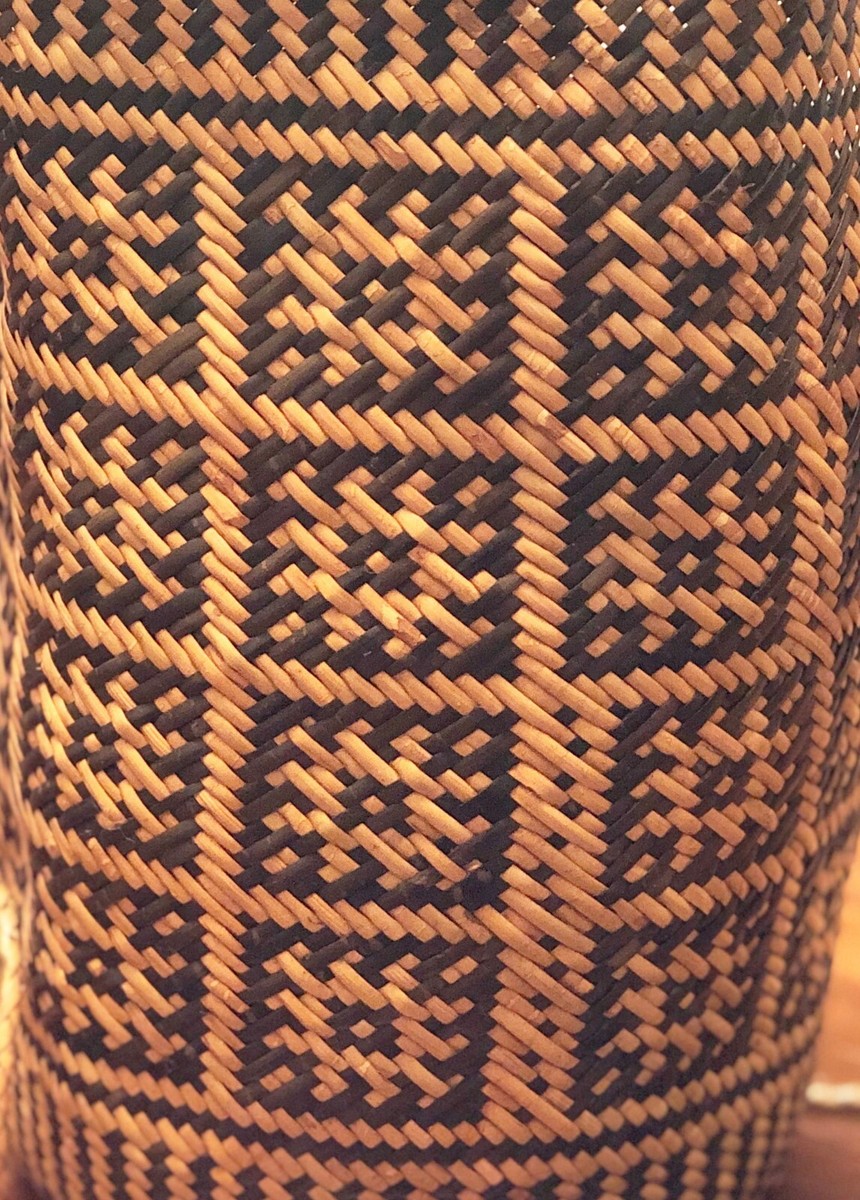 New,Original Natural Rattan Backpack featuring a dayak  display picture 1