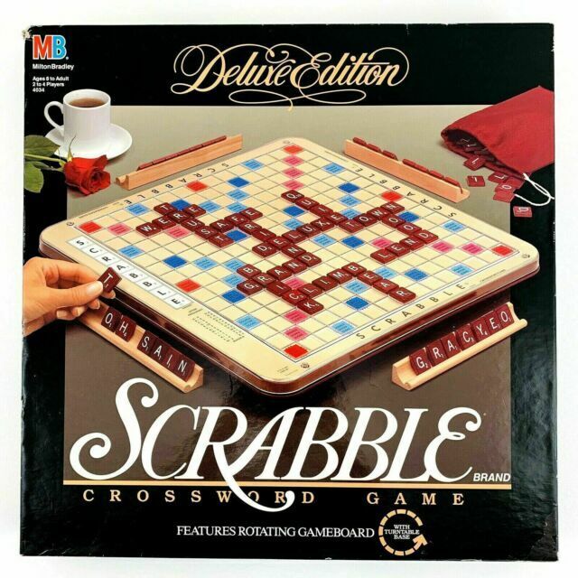 Milton Bradley 4034 Scrabble Deluxe Edition Board Game – St